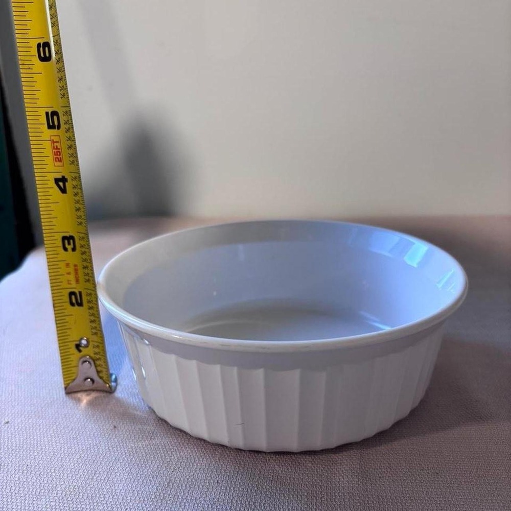 CorningWare French White F-24-B 725 mL Round Souffle Casserole Dish White - Picture 4 of 8